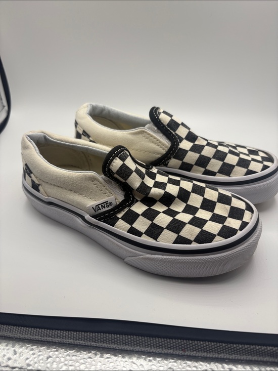 Vans Other - Vans Kids Slip-On Checkerboard Canvas Sneakers - Black & White